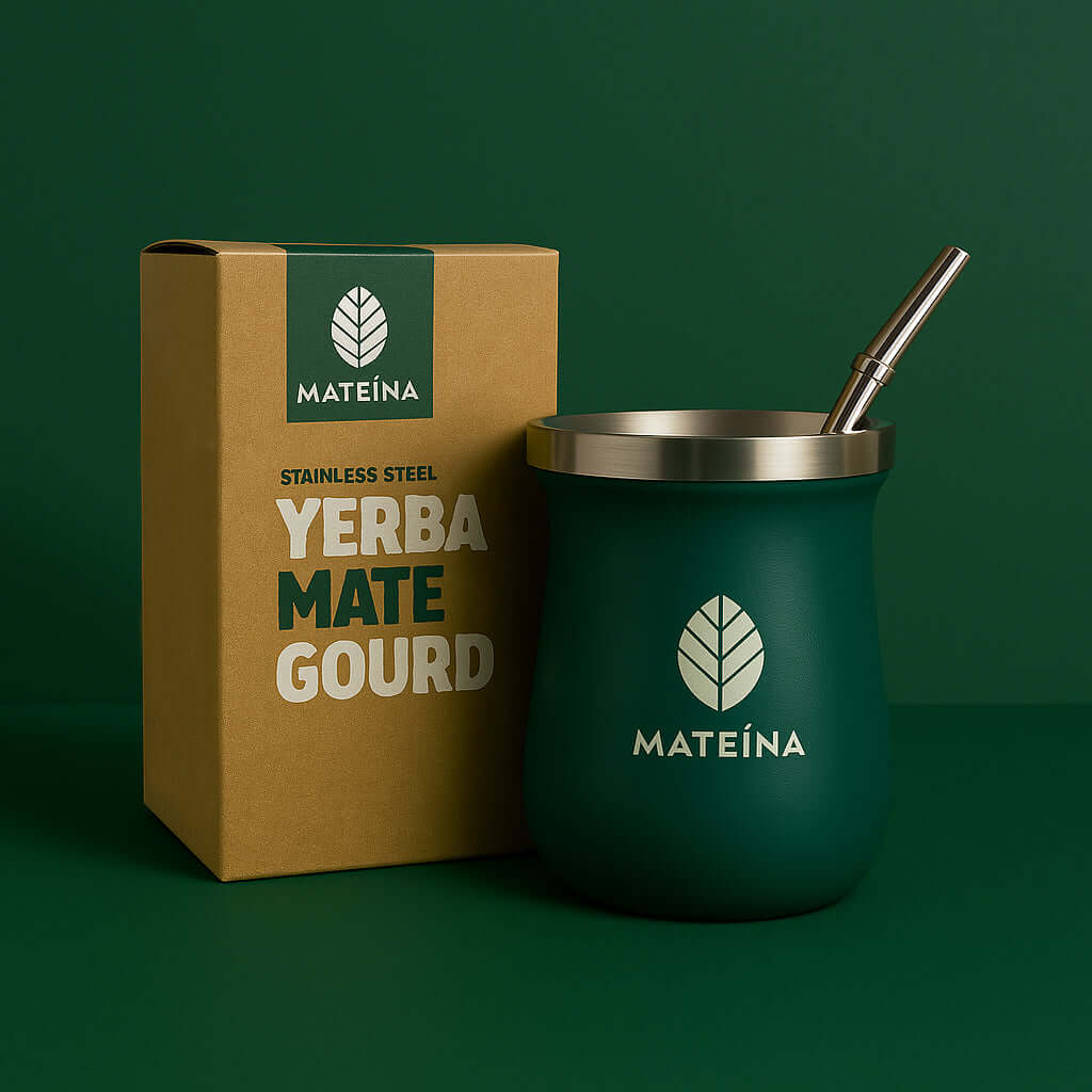 Green Mate Gourd & Bombilla Set